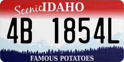 ID license plate 4B1854L
