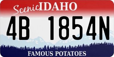 ID license plate 4B1854N