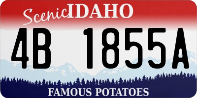 ID license plate 4B1855A