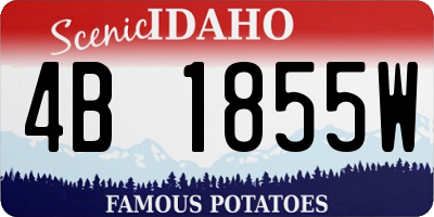ID license plate 4B1855W