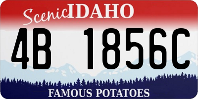 ID license plate 4B1856C