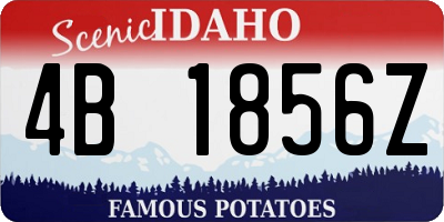 ID license plate 4B1856Z