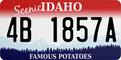 ID license plate 4B1857A