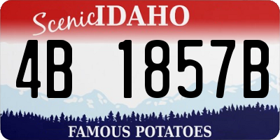 ID license plate 4B1857B