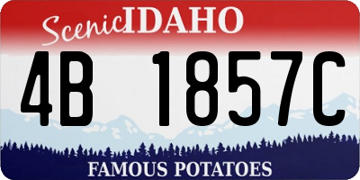 ID license plate 4B1857C