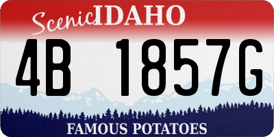 ID license plate 4B1857G