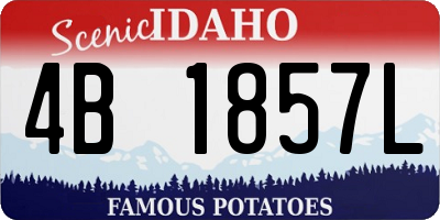 ID license plate 4B1857L