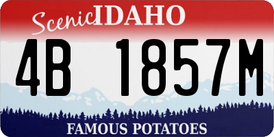 ID license plate 4B1857M