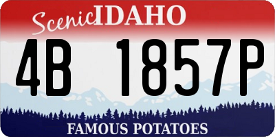 ID license plate 4B1857P