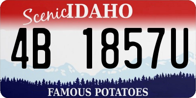 ID license plate 4B1857U
