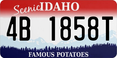 ID license plate 4B1858T