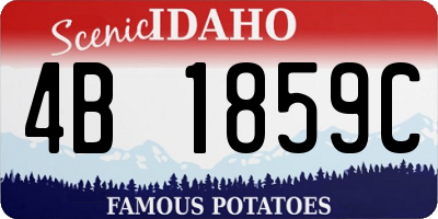 ID license plate 4B1859C