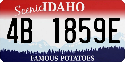 ID license plate 4B1859E