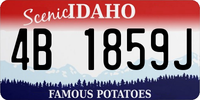 ID license plate 4B1859J