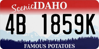 ID license plate 4B1859K