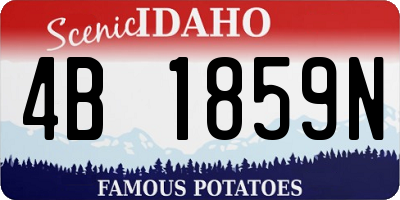 ID license plate 4B1859N