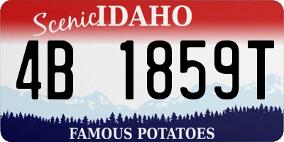 ID license plate 4B1859T