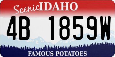 ID license plate 4B1859W