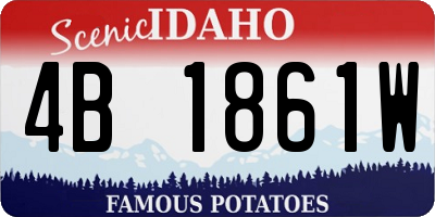 ID license plate 4B1861W