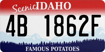 ID license plate 4B1862F