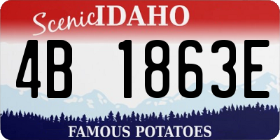 ID license plate 4B1863E