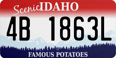 ID license plate 4B1863L