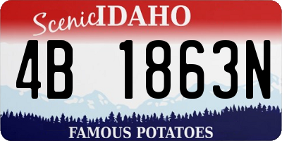 ID license plate 4B1863N