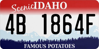 ID license plate 4B1864F