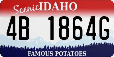 ID license plate 4B1864G