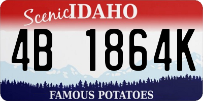 ID license plate 4B1864K