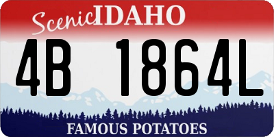 ID license plate 4B1864L