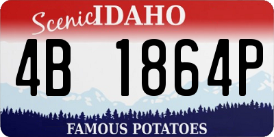 ID license plate 4B1864P