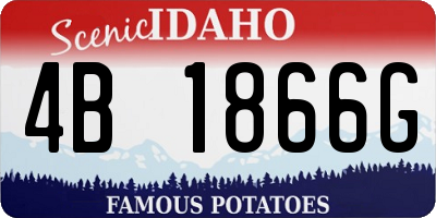 ID license plate 4B1866G