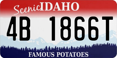 ID license plate 4B1866T