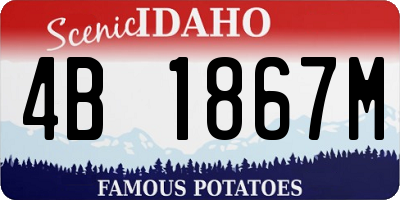 ID license plate 4B1867M