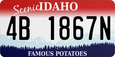 ID license plate 4B1867N