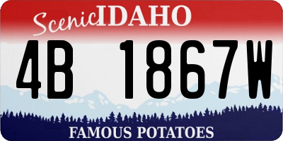 ID license plate 4B1867W