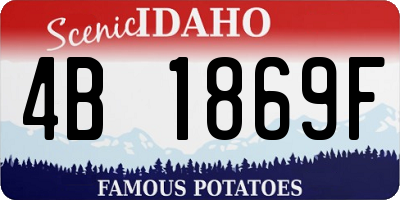 ID license plate 4B1869F