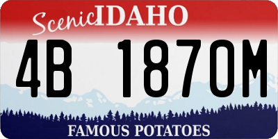 ID license plate 4B1870M