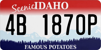 ID license plate 4B1870P