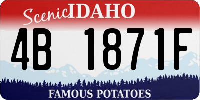 ID license plate 4B1871F
