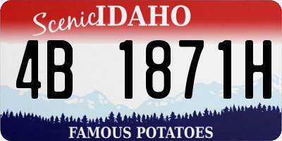 ID license plate 4B1871H