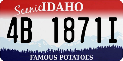 ID license plate 4B1871I
