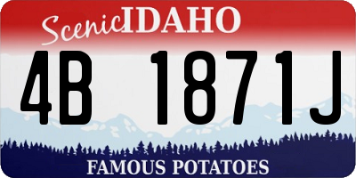 ID license plate 4B1871J