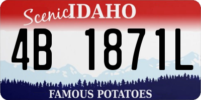 ID license plate 4B1871L