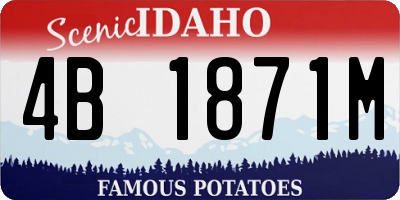 ID license plate 4B1871M