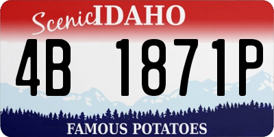 ID license plate 4B1871P
