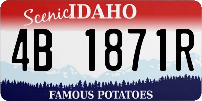 ID license plate 4B1871R
