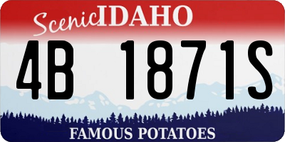 ID license plate 4B1871S