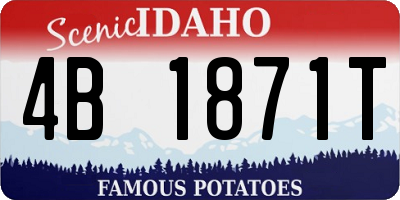 ID license plate 4B1871T